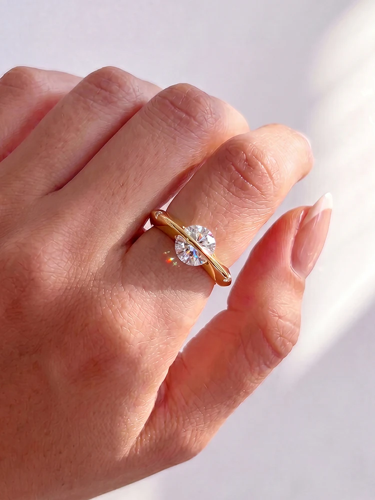 925 Sterling Silver Fashion Planet Around Advanced White Zircon Ring For Women Wedding Party Daily High Quality Fine Jewelry