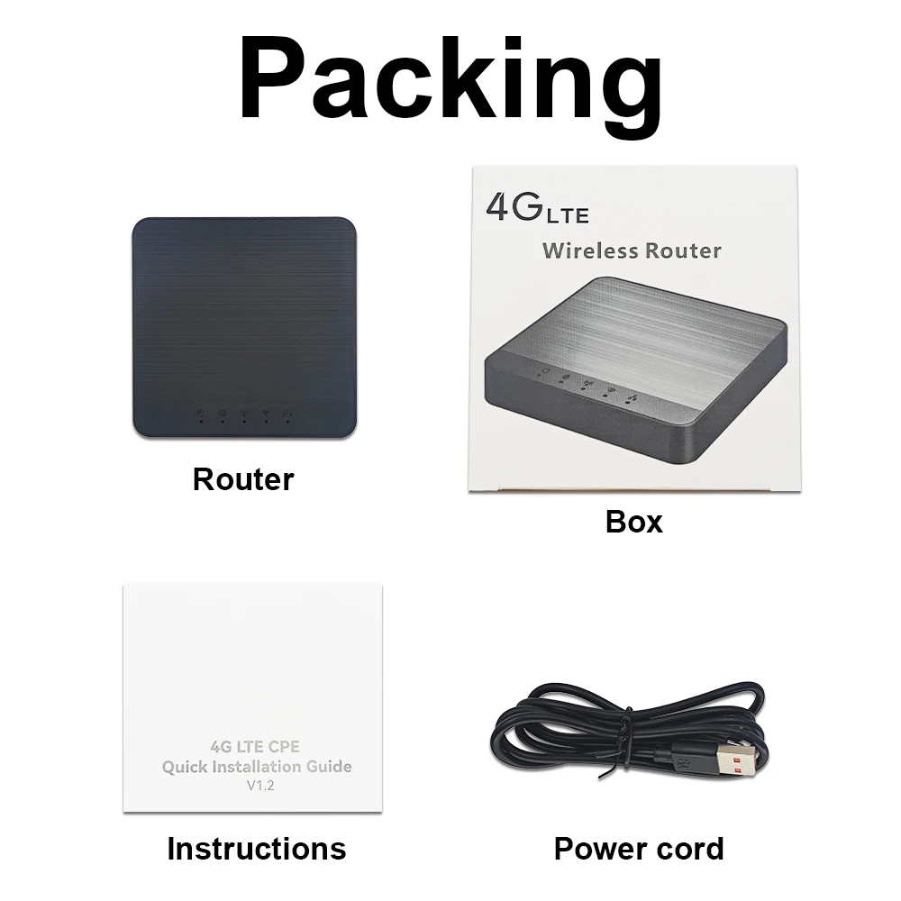 OPTFOCUS 4G WIFI LTE Box Router 300Mbps Wireless Simcard Mobile Modem Hotspot 2 Port RJ45 WAN/LAN SIM Card Router مع Type-c #5