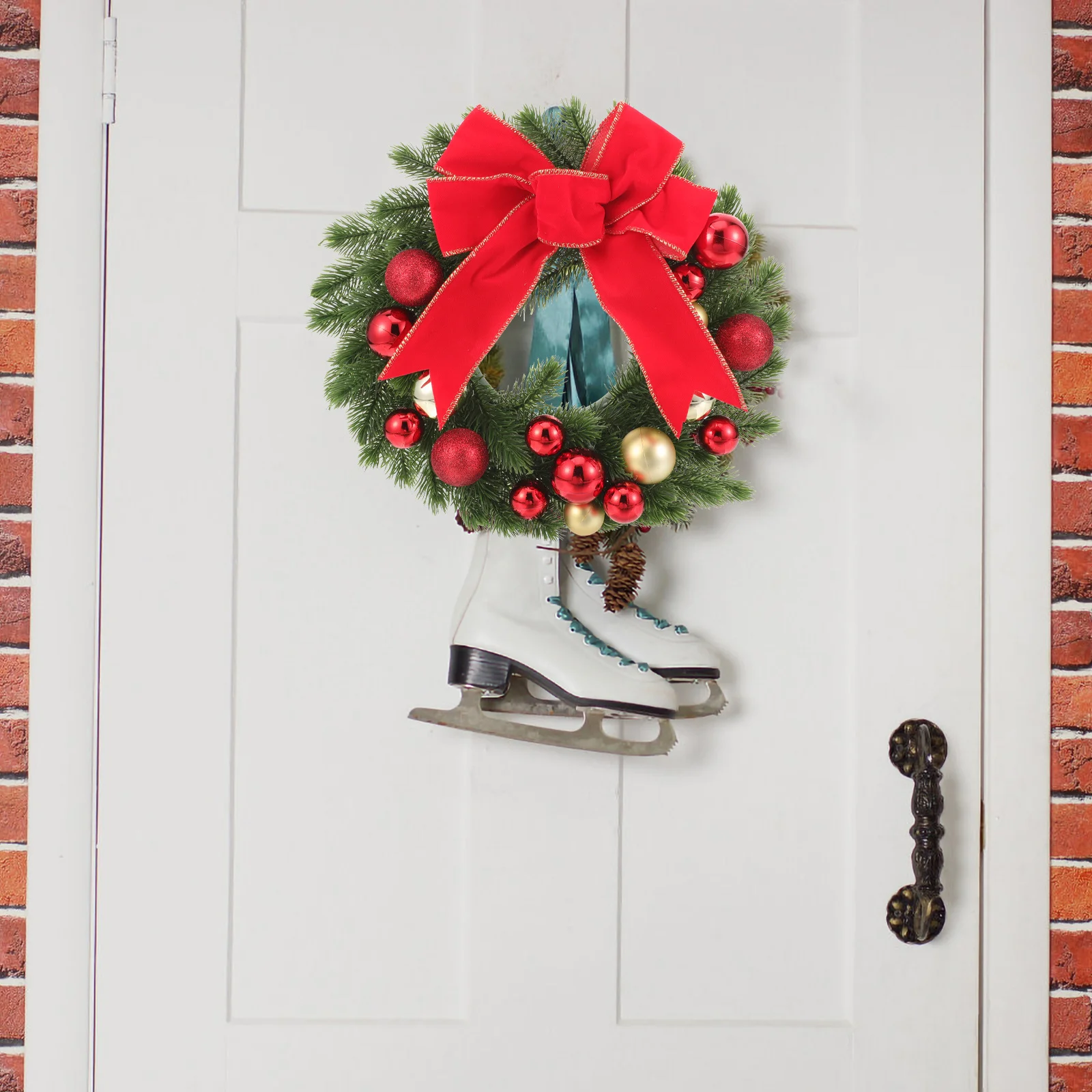 

Christmas Wreath Decor Artificial Hanging Wreath For Front Door Wall Window Xmas Party Decoration Festival Home Decor Garland