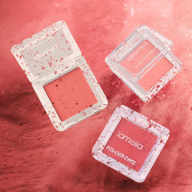 1pcs Face Blusher Matte Natural Cheek Tint Brighten Face Waterproof Face Contouring Cosmetics Blush Powder Soft Female Makeup