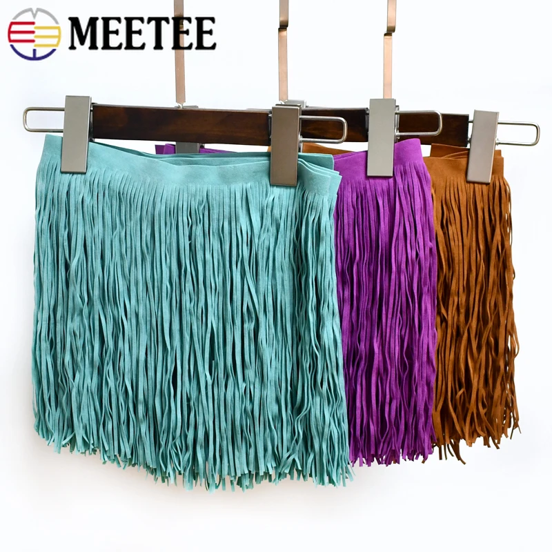 

5Meters Meetee 10/20/25/30cm Suede Leather Tassel Fringe Trim for Handbag Ribbon Skirt Lace Dress DIY Clothing Sewing Accessory