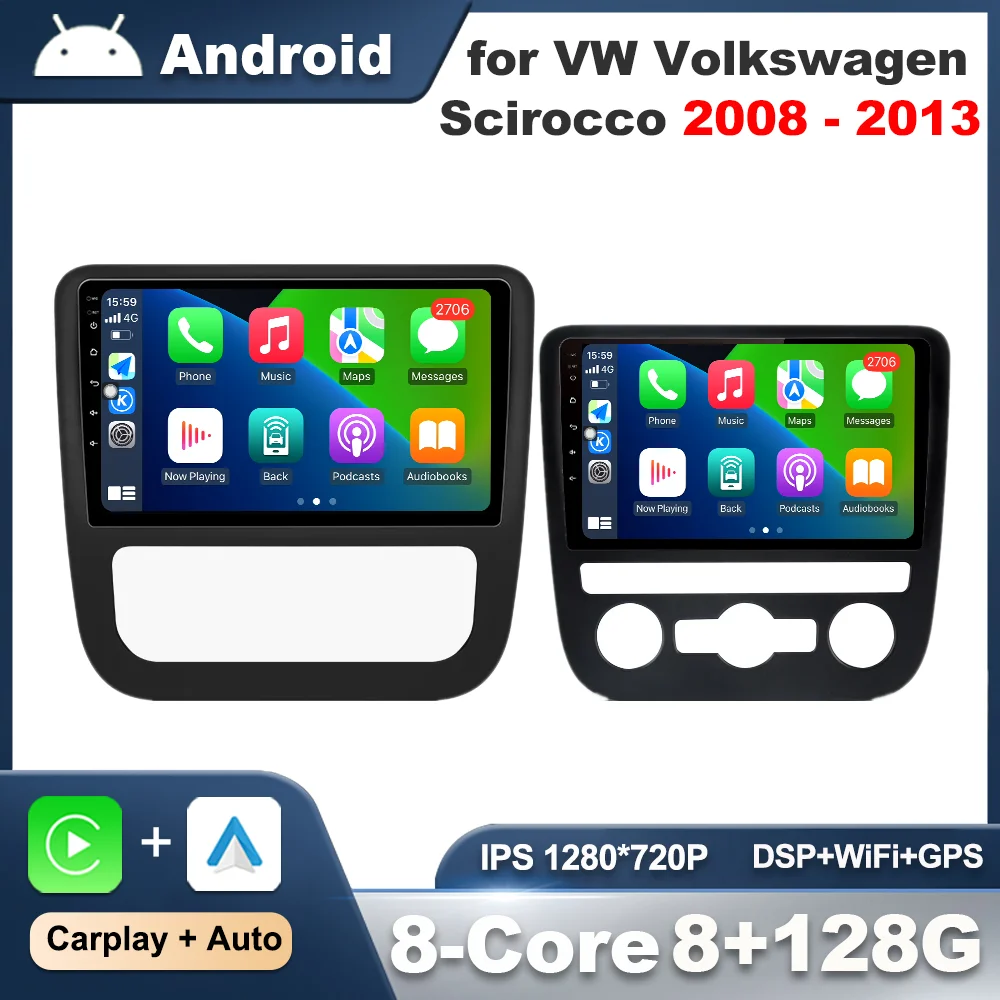 

Android System GPS Navi Car Radio Multimedia Player For VW Volkswagen Scirocco 2008 - 2013 9 inch IPS Touch Screen BT DSP Stereo
