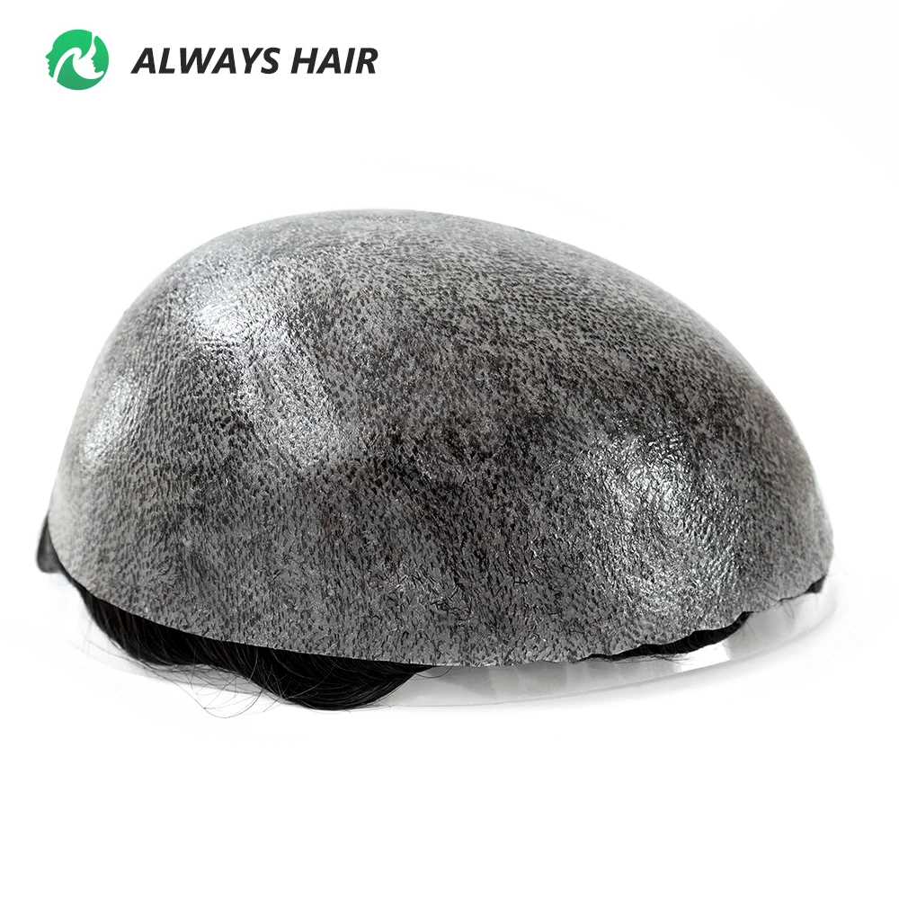 0.12-0.14mm Skin Base Men\'s Capillary Prothesis Hair for Men 130% Hair Density Wig Man Toupee