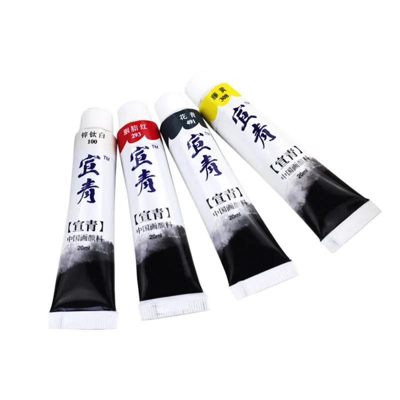 12/24 cores pintura chinesa conjunto de pigmento meticuloso tinta paisagem caligrafia pigmento 20ml grandes fontes da arte