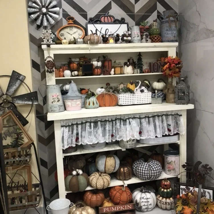 Outdoor courtyard wooden retro succulent flower stand locker flower gardening multi-layer terrace furniture old grocery table