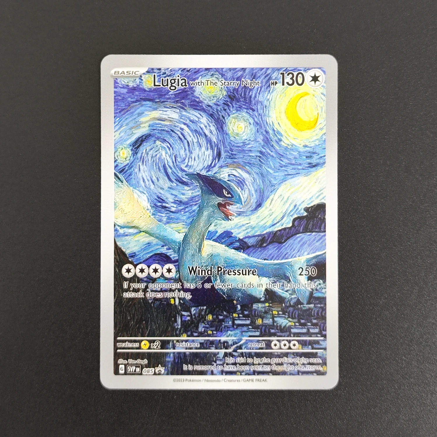 TCG-Karten Englisch Pikachu mit grauem Filzhut Van Gogh Serie SVP 085 Promo Hobby DIY Sammelkarte