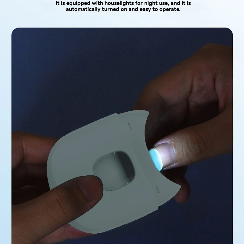 Lumière LED Coupe-Ongles Electrique Automatique، Sieaux Pour Doigts Orteils، Conteneur Anti-Débris D'ongles، مضاد للتساقط #5