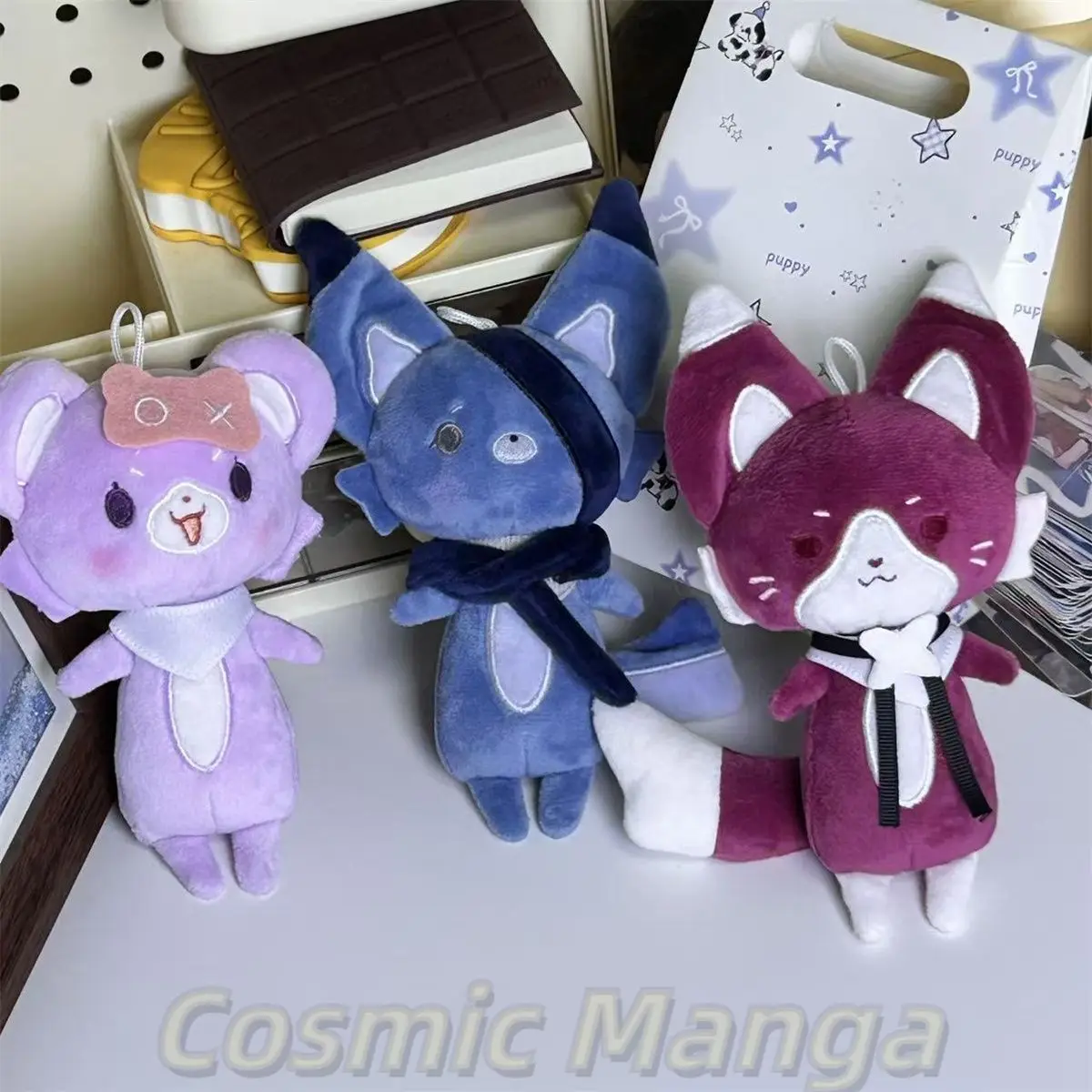 

12CM Anime Path To Nowhere Fluffy Fun Series Kawaii Cosplay Plush Keychain Cosplay Adorable Pendant Keychain Birthday Gift Fans