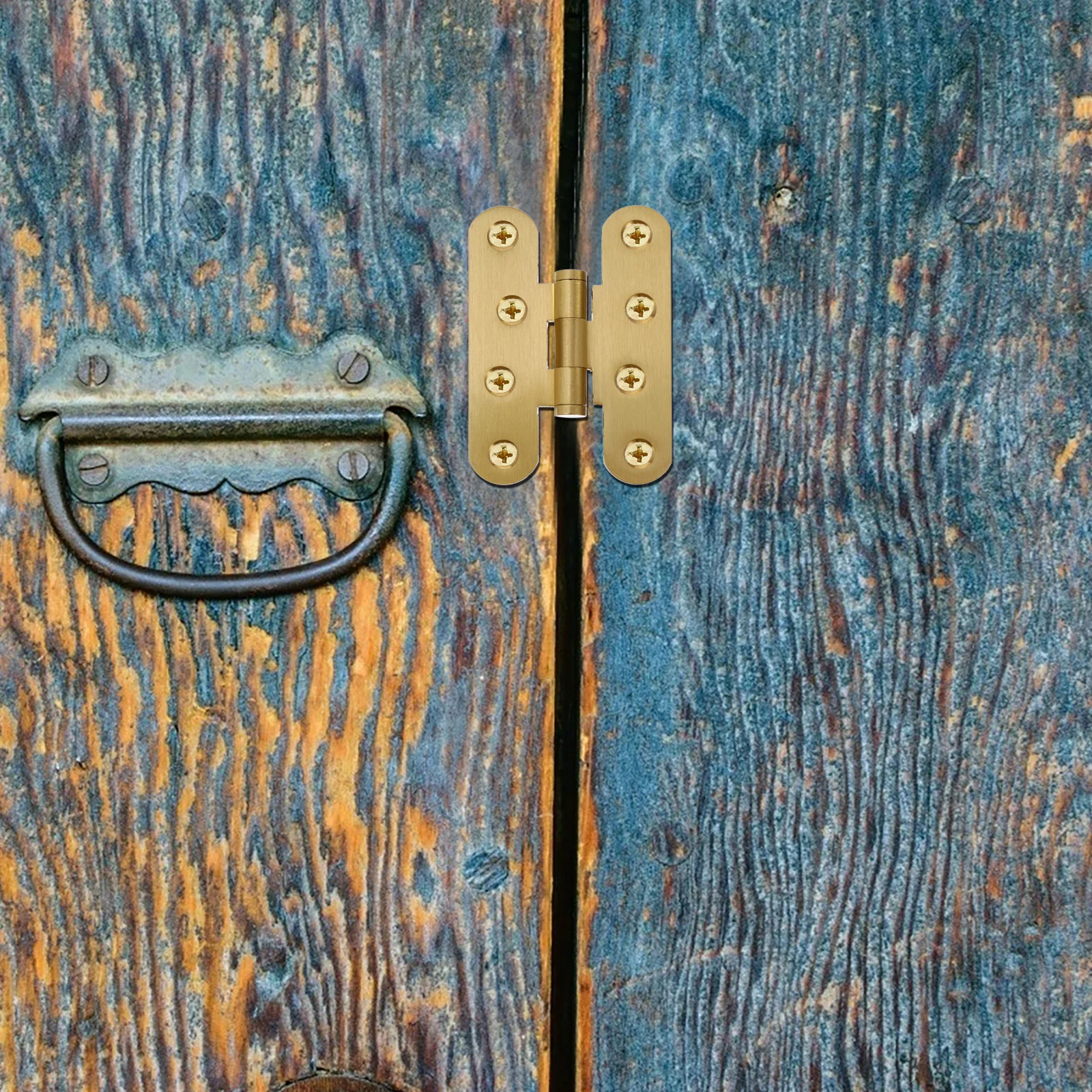 

2Pcs Copper Cabinet Hinges Door Vintage Furniture Hinge Heavy Duty Drawer Box Hinges Screw Included Door Hinge