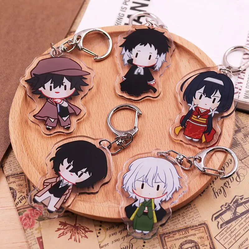 Bungo Stray Dogs Mori Ogai Izumi Kyouka Fukuzawa Yukichi Acrylic Keychain Pendant Gift Backpack Decoratio Gift