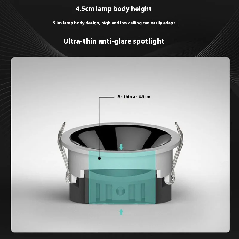 Adjustable Angle Ultra-thin Short Models Deep Anti-glare Home Recessed Led Wall Washer Lights Ceiling Light Spotlights