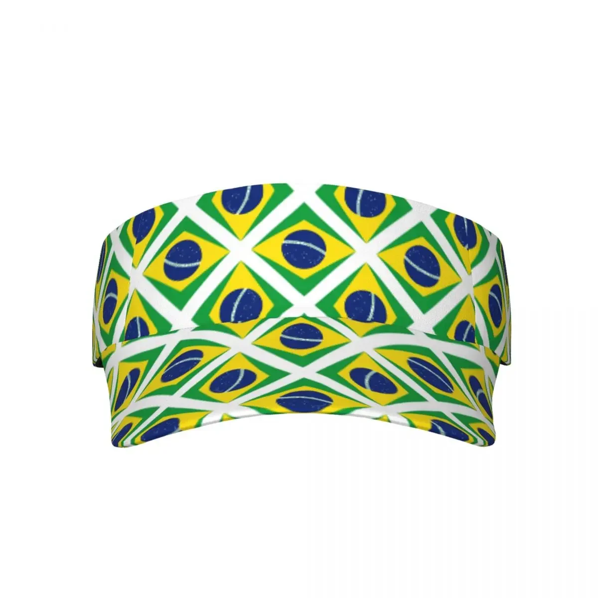 Summer Air Sun Hat Brazilian Flag Visor UV Protection Sports Tennis  Running Sunscreen Cap