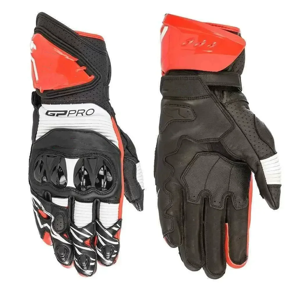 

New 4 Colors Leather Gp PRO R3 Motorcycle Long Gloves Racing Driving Motorbike Original Cowhide Gloves