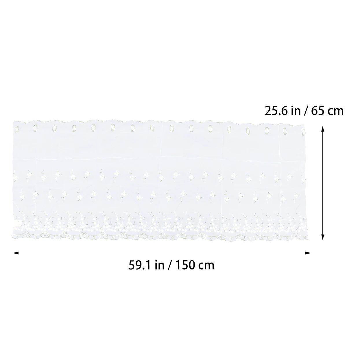 

Embroidered Short Yellow Flower Strong Material Kitchen Bedroom Decor Window Half Lace Sun Window Short Curtain Proof