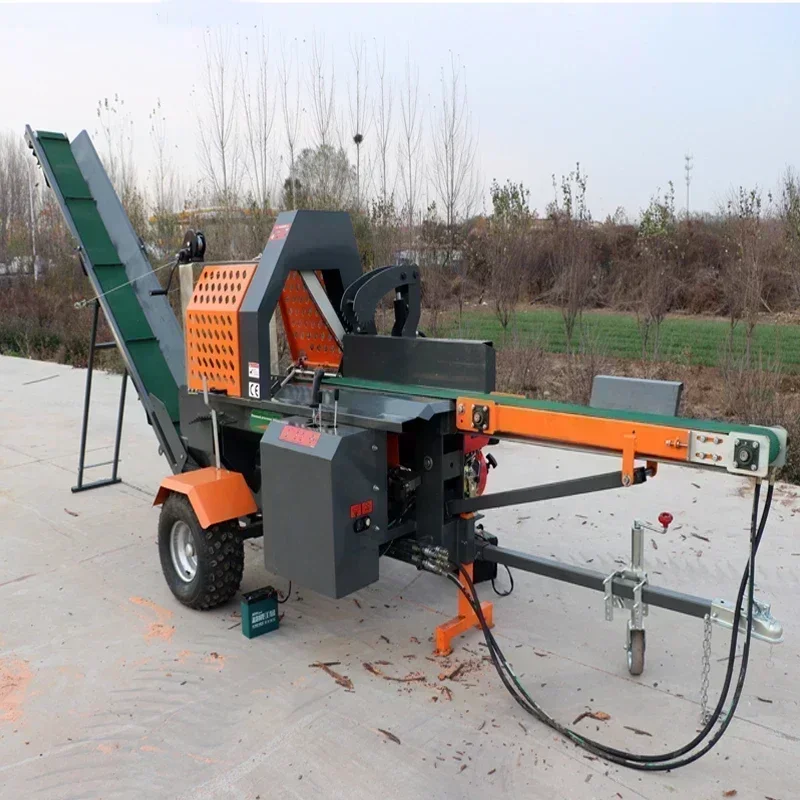 Hot Sale Wood Splitter Machine Woodworking Machine Wood Splitting Saw Cutting Hydraulic Automatic Gasoline Firewood Processor