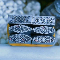 Flower Design Metal Stamps Jewelry Marking Punch Leather Silver Craving Puncher Steel Punching Craft Stamper Bracelet Stamping