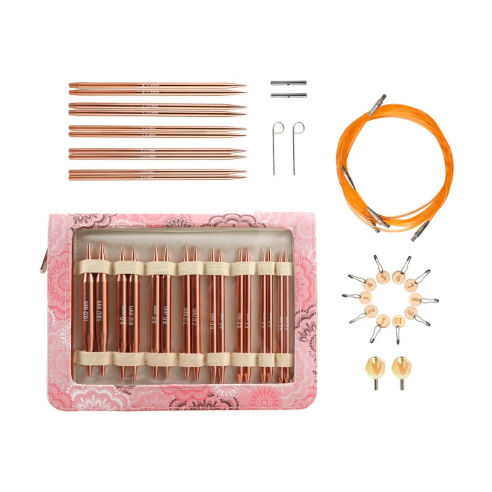 

Набор круглых спиц, практичные 13 пар с футляром для хранения, шарф ручной работы, шапка, свитер, вязатель, подарок для любителей