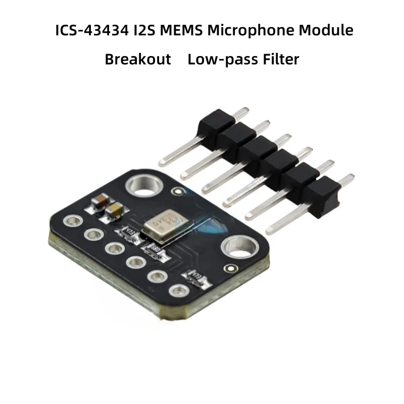 

ICS-43434 I2S MEMS Microphone Module Breakout with Integrated Low Pass Filter