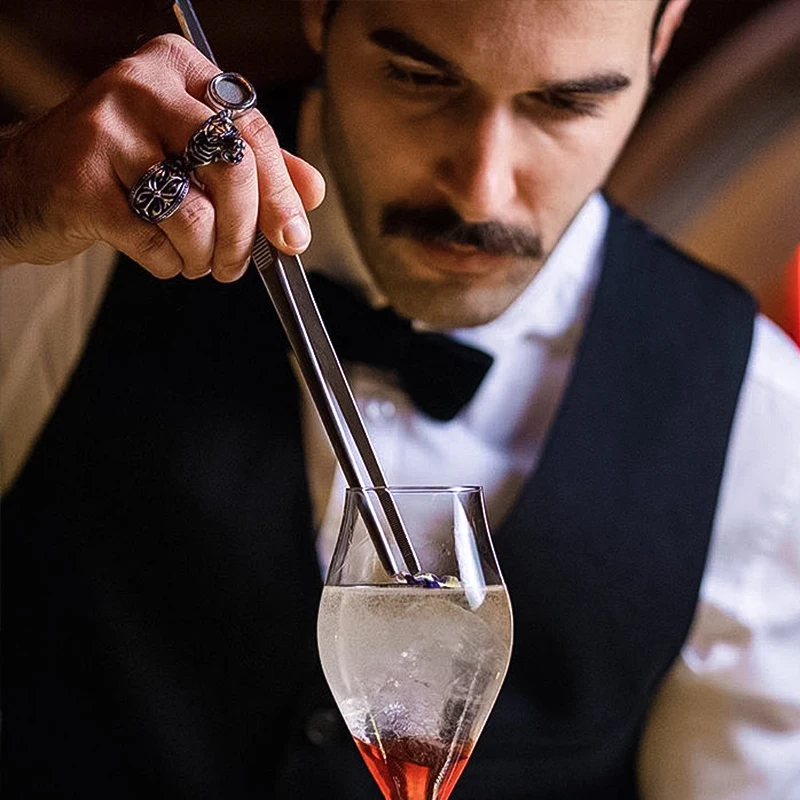 

14/16/18/20/25/30cm Kitchen Cooking Medical Tweezers Stainless Steel Kitchen Seafood & bar Tweezer Food Tongs Tool Bar Accessory