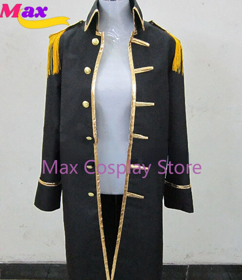 Max Anime Blackbeard Marshall D Teach Kurohige black cloak Cosplay Costume Custom size