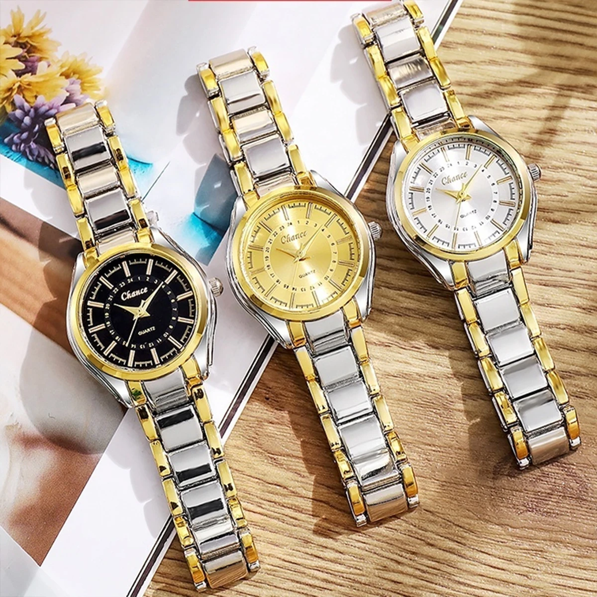 2024 new women\'s watch women\'s round small dial strip nail face temperament Korean fashion quartz watch