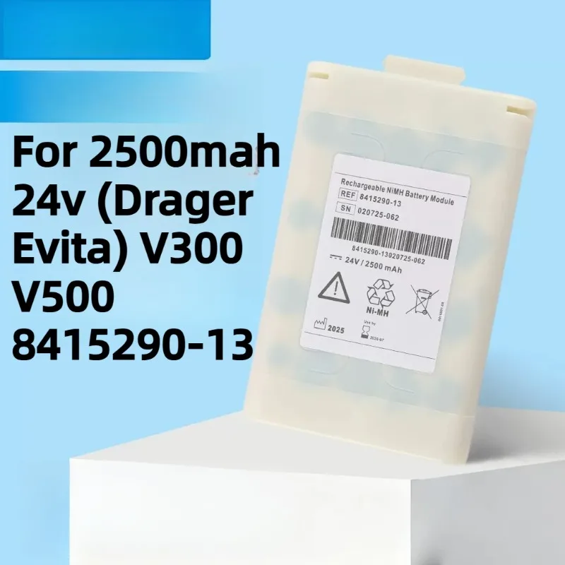 For 2500mah 24v (Drager Evita) V300 V500 8415290-13 Ventilator Battery