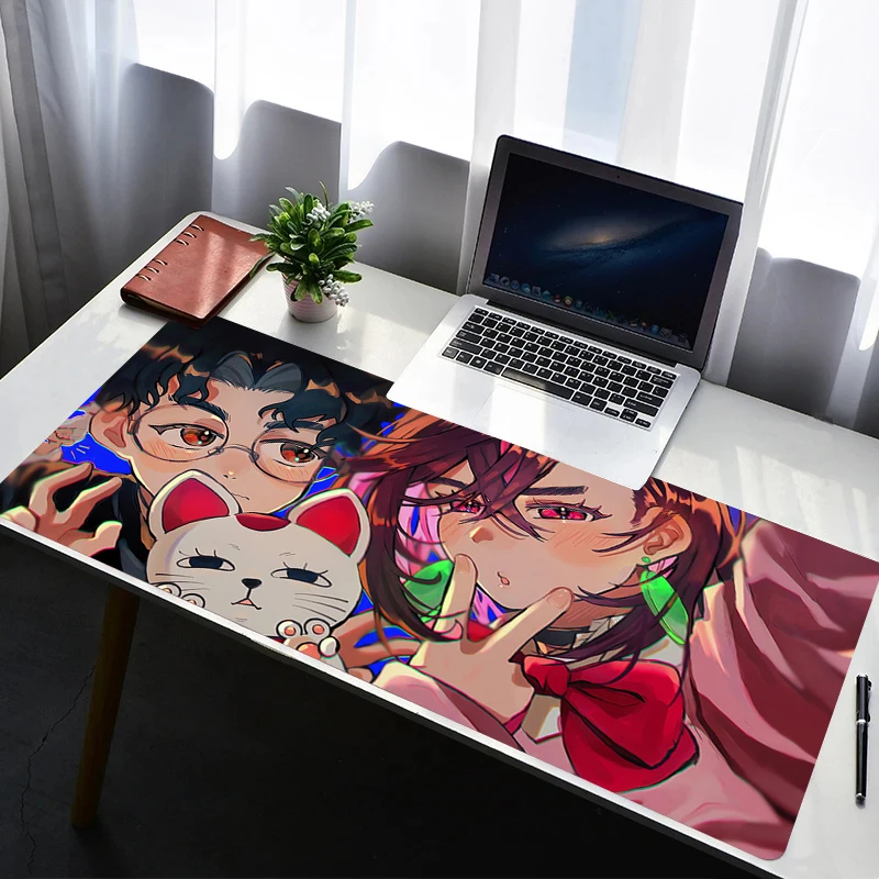 Mauspad PC D-dandadan Rutschfestes Gummi Cartoon Mousepad Laptop Gamer Schrank Tastatur Pad Büro Computer Gaming Schreibtisch Mauspad