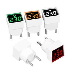 Digital AC Voltmeter Indicator, Digital Voltmeter, No Wiring Required, Euro Plug, Voltage Measurement Range 50 ~ 500V