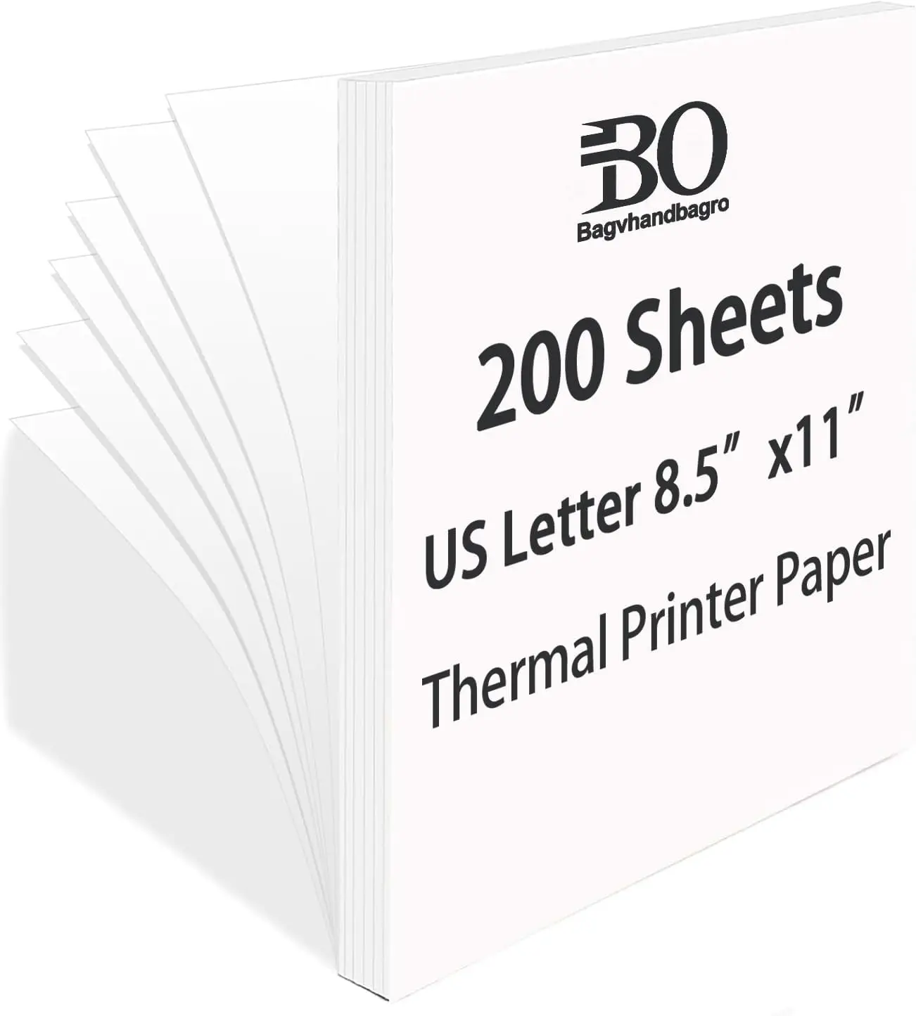 

200 листов термобумаги для принтера, формат US Letter 8,5x11 дюймов, совместимы с большинством портативных принтеров, быстросохнущие и водонепроницаемые.