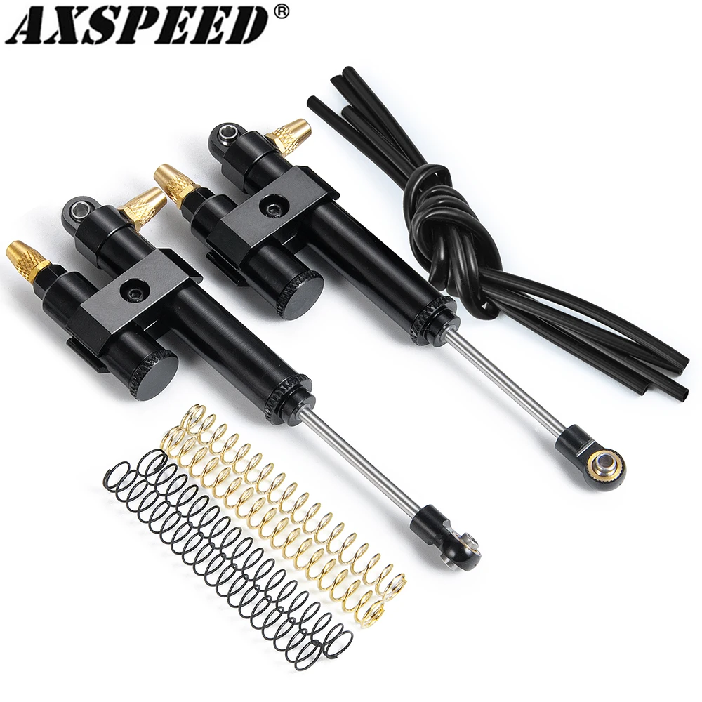 AXSPEED 2PCS Piggyback Internal Spring Shock Absorber Damper for 1/10 RC Crawler Car Axial SCX10 Wraith D90 TRX4 Parts