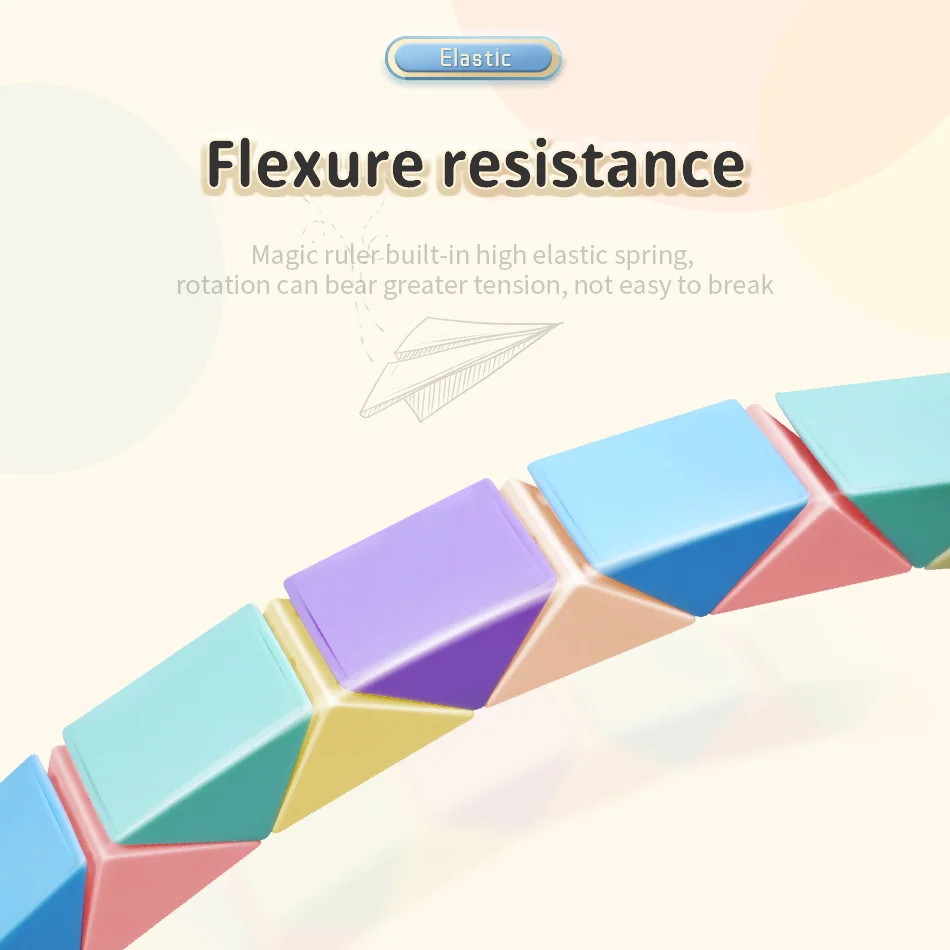 MOYU sihirli cetvel 24 segment sihirli kural yılan Macaron 3D bulmaca stres oyuncakları dönüştürülebilir küpler çocuk eğitim oyuncak Cubo Magico