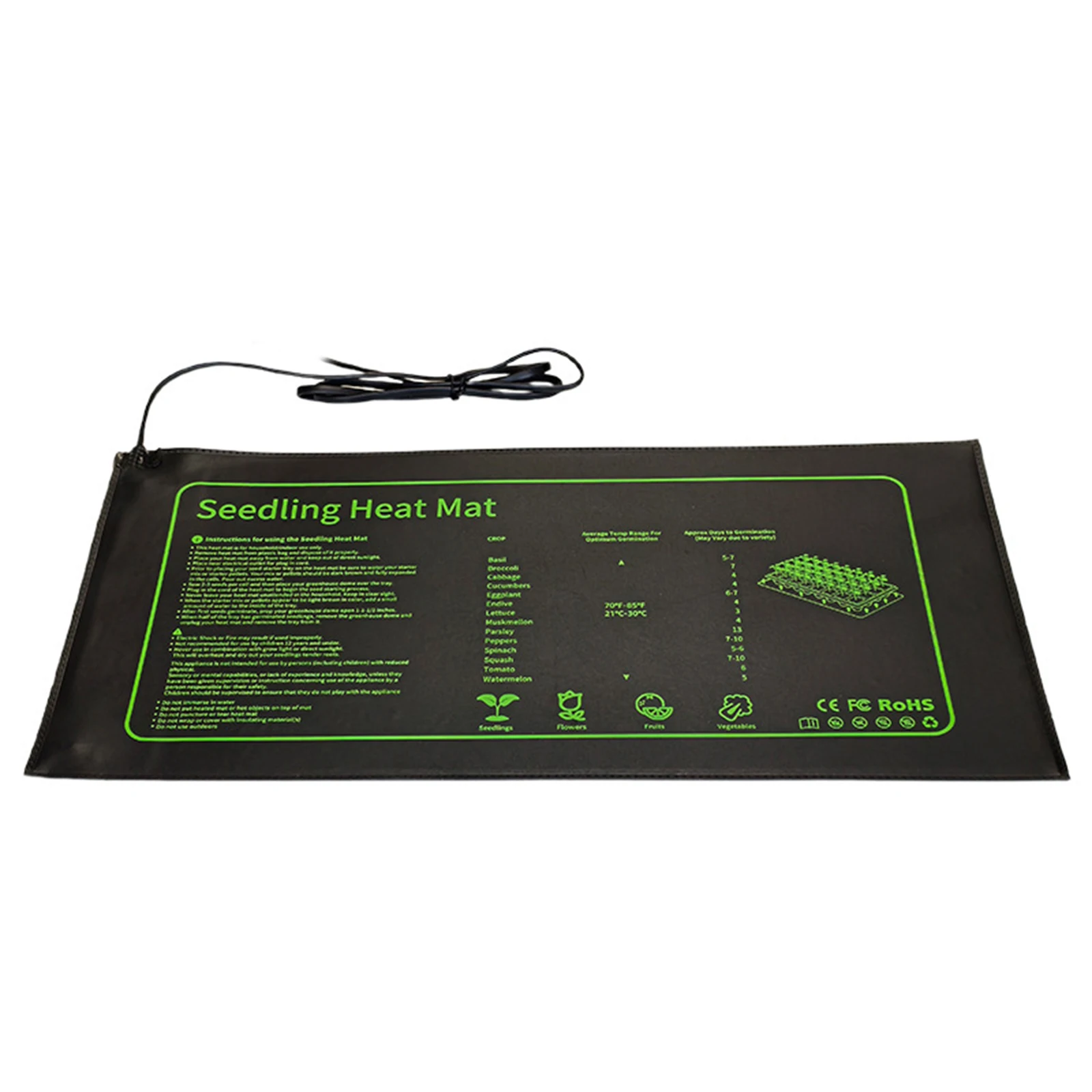 

20W Plant Warm Heating Pad Seedling Heat Mat 9.84" x 20.47" Waterproof Heating Pad for Indoor Garden Germination Brewing