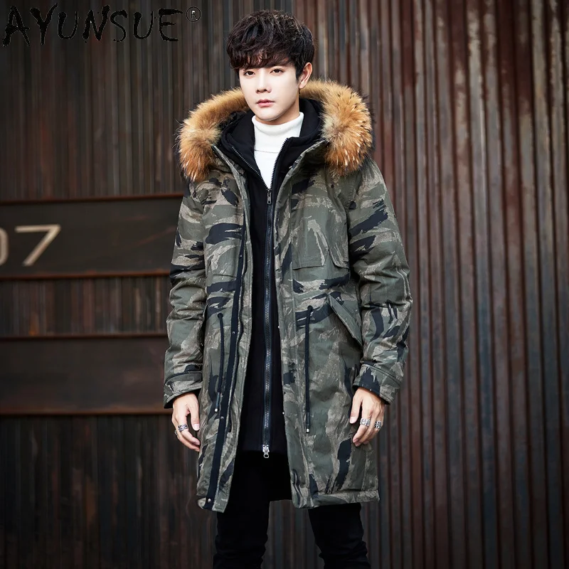 2024 Winter Jacket Men Clothing Thick Parka Men's Down Jackets Fur Collar Coat Male Warm Parkas Erkekler Ceket LXR953