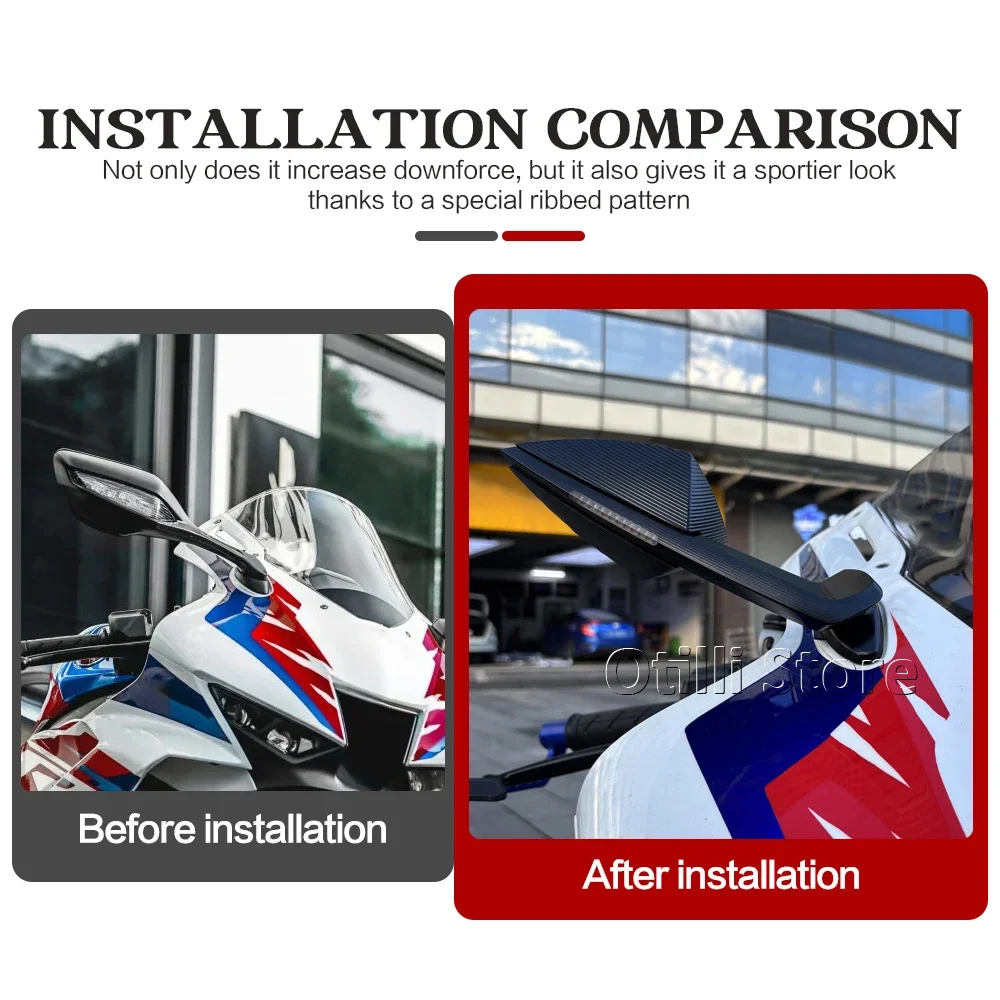 CBR1000RR دراجة نارية الرؤية الخلفية LED بدوره إشارة المرايا الجانبية الأسود لهوندا CBR1000RR CBR 1000RR CBR1000RR-R Fireblade 2019-2025 #3