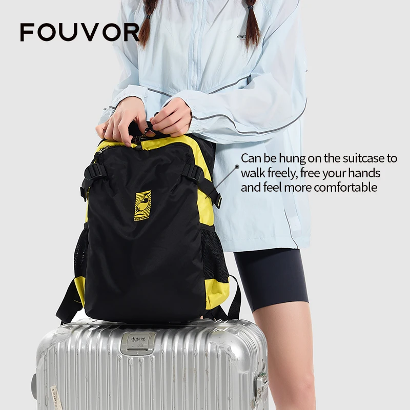 

Fouvor Travel Backpack Trend Casual Large Airplane Cabin Backpacks Women Teenage Youth Fashion Lightweight Nylon Bags 3003-14
