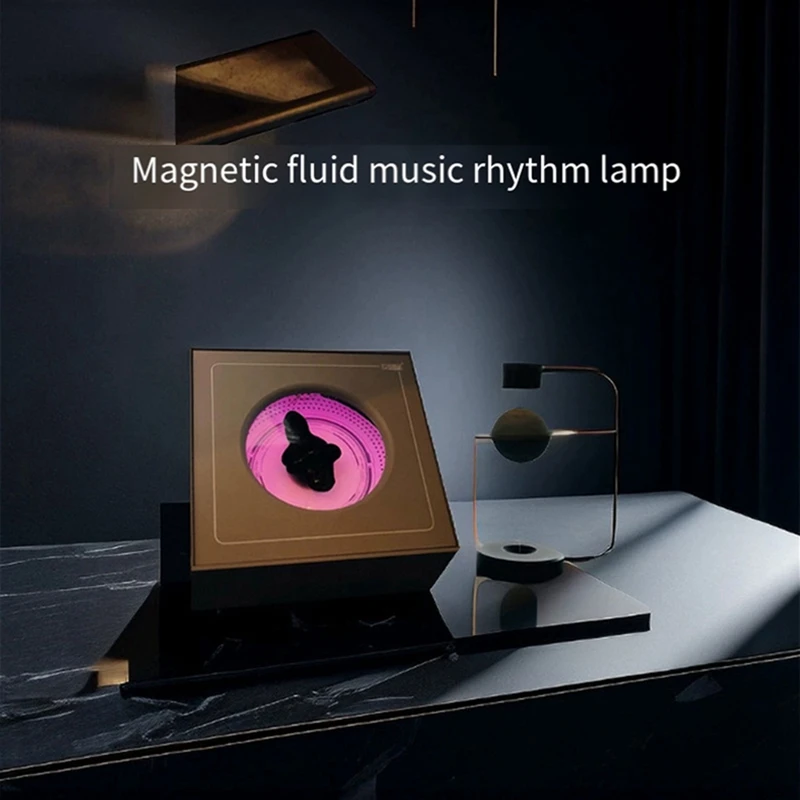 Magnetic Liquid Pickup Music Rhythm Lamp Ferrofluid Equipment Visual Music Pickup Desktop Sound Partner Desk Decoration