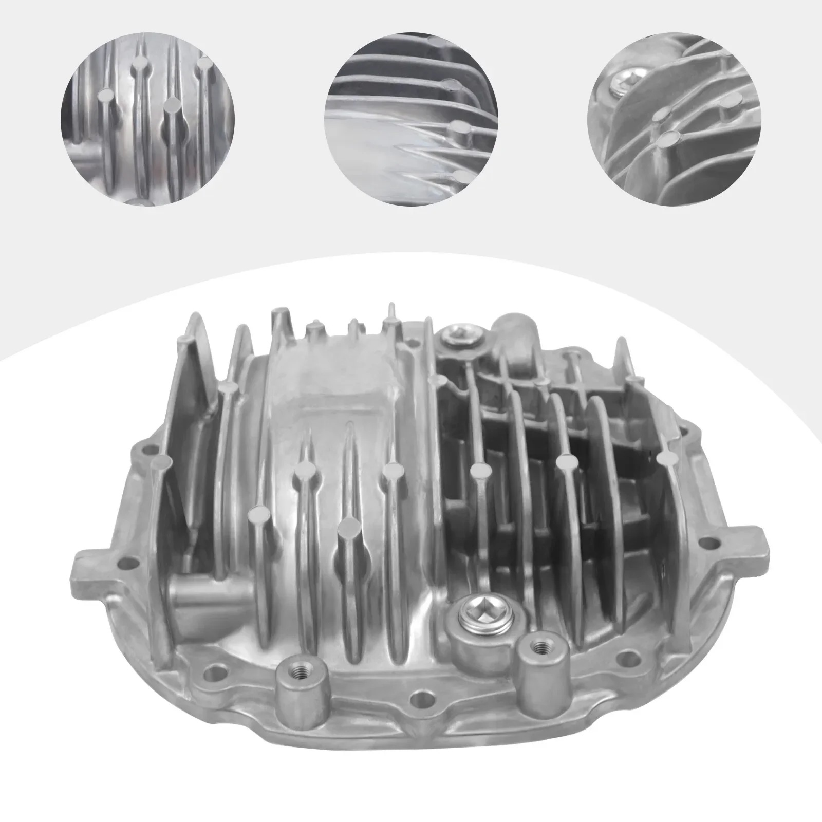 フォード マスタング 8.8インチ アルミ ディファレンシャル カバー 1985-2014 - フィン付きリアアクスル放熱、ダイレクトフィット (米国高速発送)