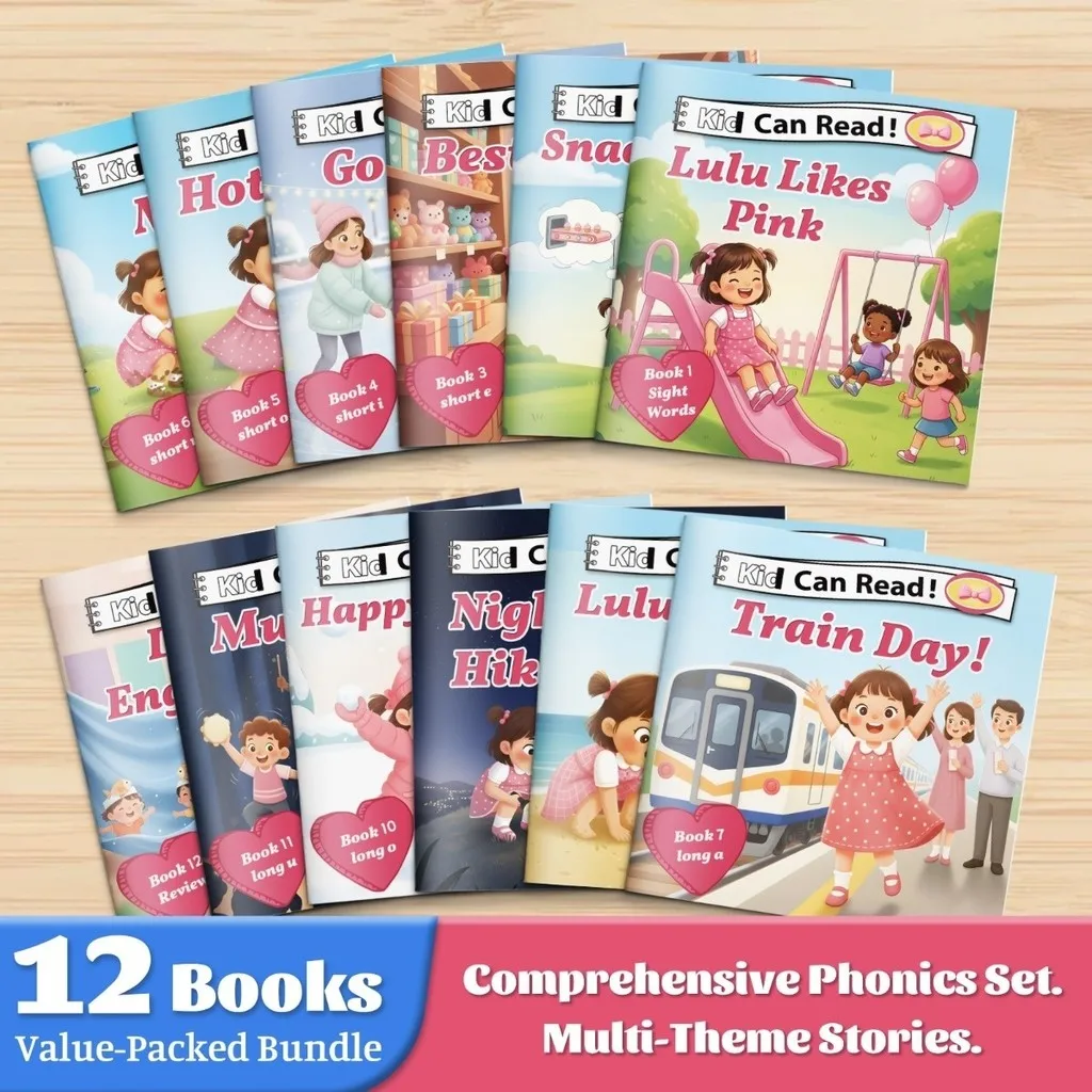 

Kid Can Read! Phonics Storybook Set — 12-Book Value Bundle for Early Readers: Sight Words Plus Short & Long Vowel Tales