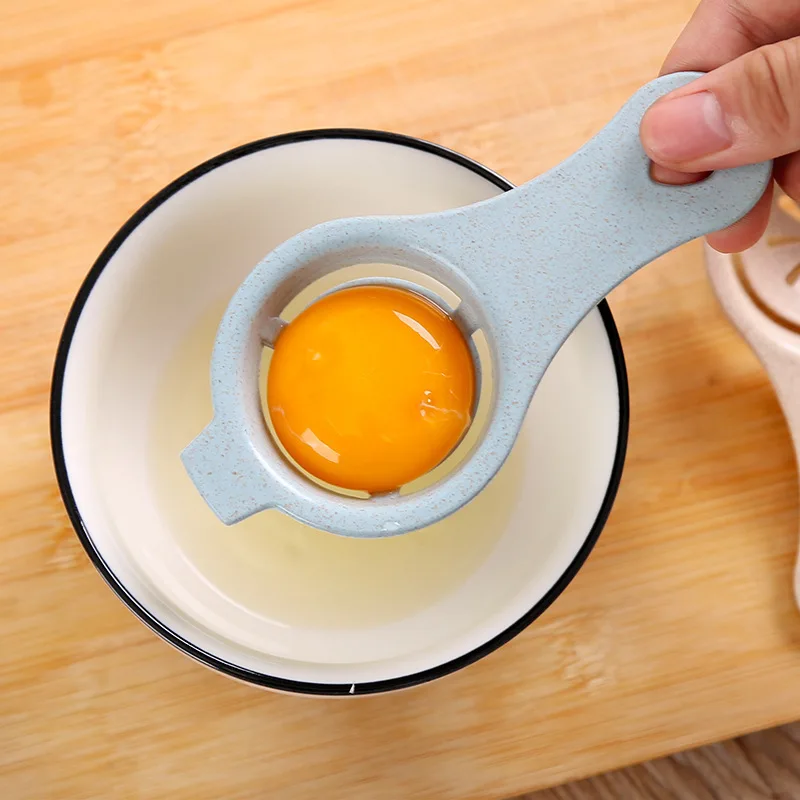 Cute Egg White Yolk Separator Holder Kitchen Cake Tools Clear Liquid Filter Gadget Dinner Cooking Sieve Divider Portable Storage