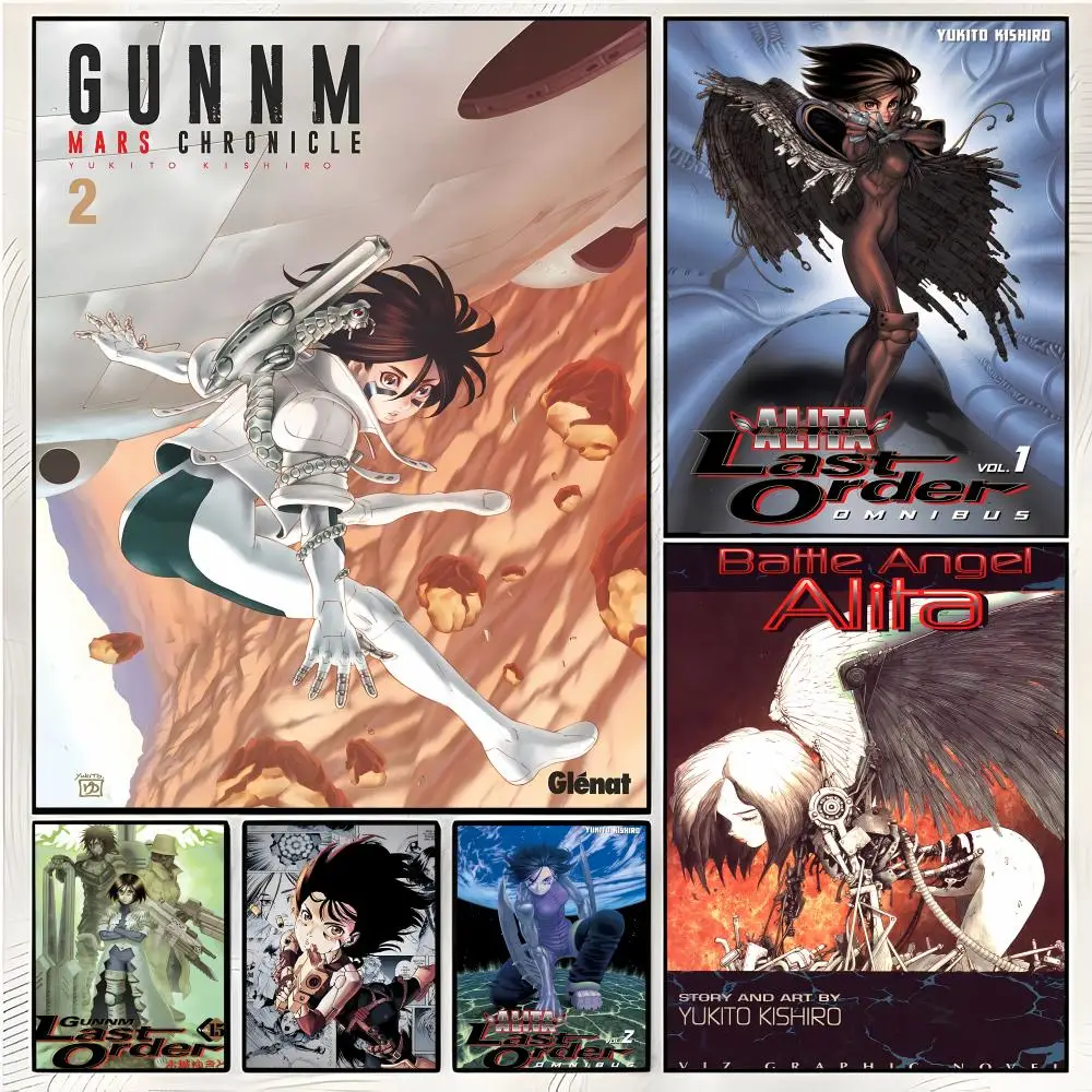Fashion Comic Cyberpunk G-GUNNM B-Battle Angel Alita Poster Superior Home Space Pub Indoor Decorative Art & Home Decor