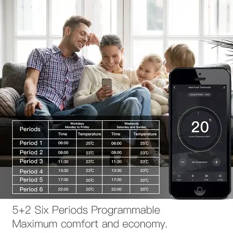 물 전기 바닥 난방 물/가스 보일러, 스마트 와이파이 지그비 온도조절기 온도 컨트롤러, 투야 알렉사 구글 홈 작동