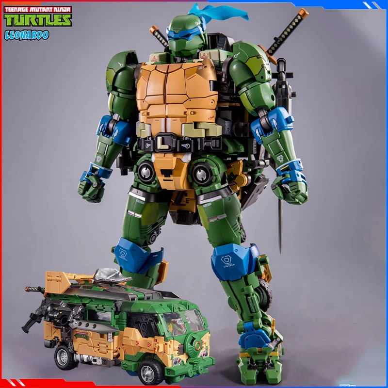 Heatboys Ninja Turtle Anime Figure TMNT Leo Action Figures 25cm Alloy Mecha Style Children Toys Room Decoration Birthday Gift