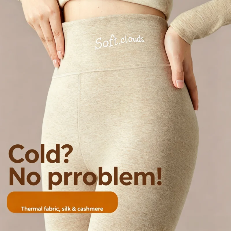 Thick Double Sided Fleece Leggings Women's Fall Winter High Waist Outwear Thermal Gym Sports Yoga Pants Tights Seamless Leggings