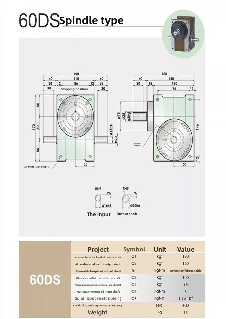 قرص فهرسة مؤشر متقطع من نوع عمود الفاصل عالي الدقة