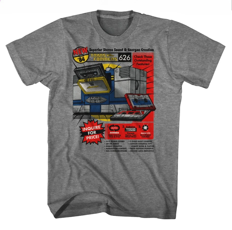 Oficjalna koszulka Transformers z nadrukiem, męska i damska, z krótkim rękawem, luźna, w stylu Y2K, dla par, wygodna.