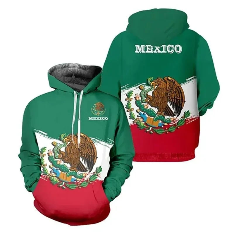 

New Mexico Flag Emblem Graphic Hoodies For Men 3D Eagle Totem Printing Hoodie Kids Fashion Sweatshirts Unisex Sports Pullovers