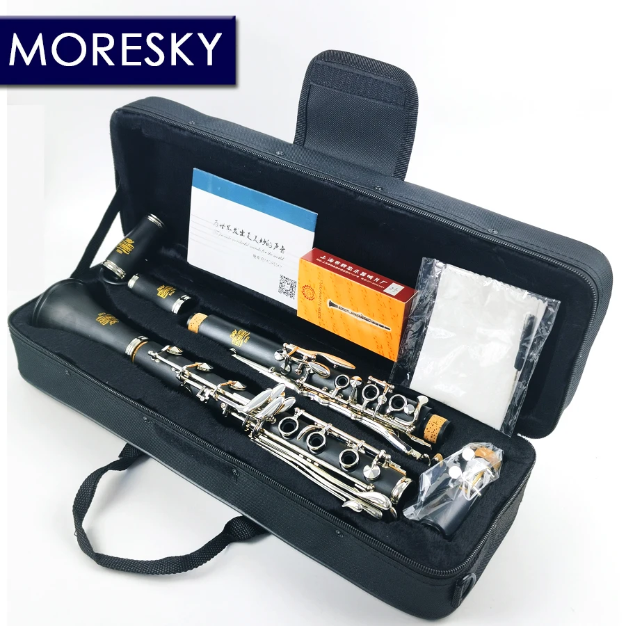 Boehm System Clarinet G Tune Clarinet Nickel Plated Keys MORESKY