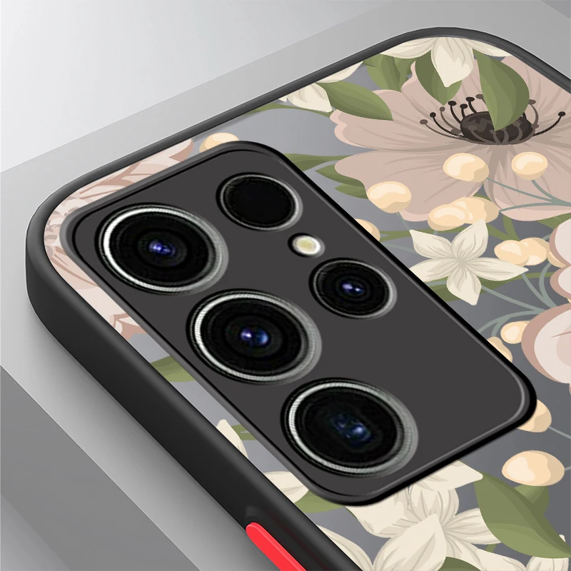 حافظة لهاتف سامسونج جالاكسي S20 FE S21 Plus S25 S24 S23 S22 Ultra لهاتف Magsafe غطاء نمط زهرة مغناطيسي للشحن اللاسلكي #5