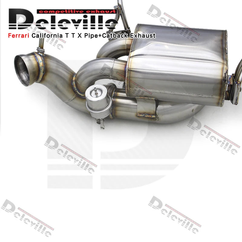 OEM Catback Exhaust System For Ferrari California T 3.9T 2012-2018 Vacuum Valve Muffler Made Of Stainless Steel view 3