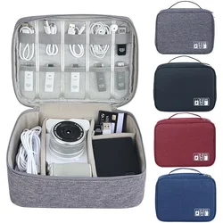 Data Cable Storage Bag Large Capacity Travel Headphone Storage Box USB Gadget Cable Bag Hard Disk Charger Power Bank Organizer